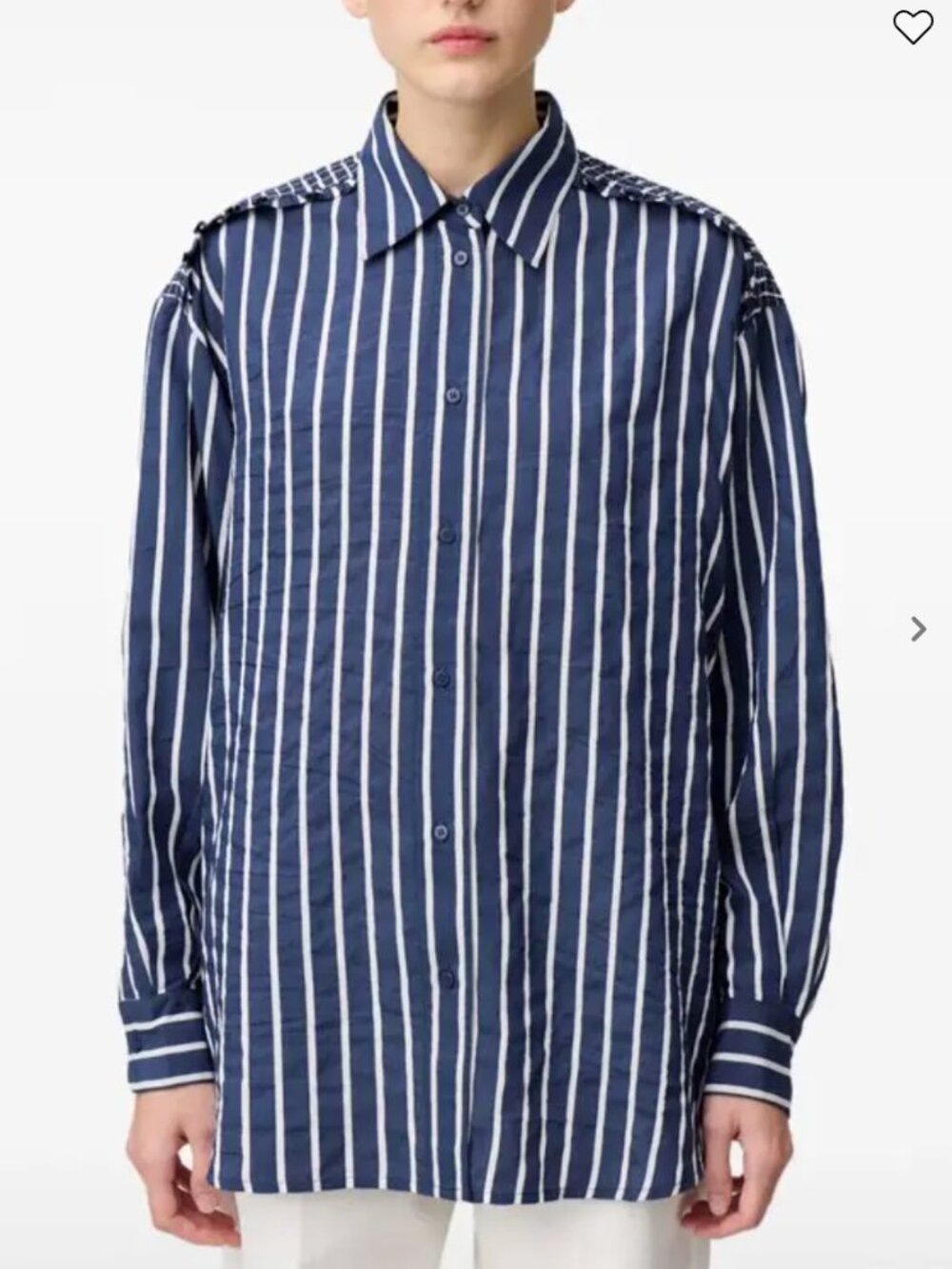 Claudie Pierlot Blue / White Button Down NWT